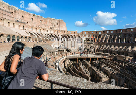 Colosseum Rome. Interior of the Roman Colosseum (Coliseum), Rome, Italy Stock Photo