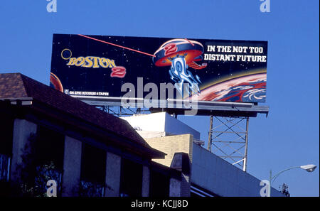 Boston billboard on the Sunset Strip circa 1977 Stock Photo