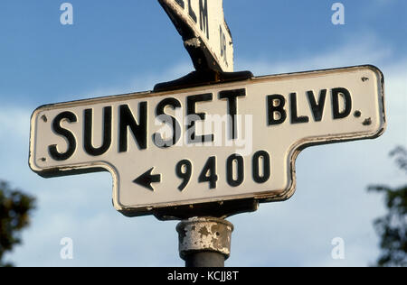 Sunset Blvd Hollywood Street Sign Stock Photo: 79317492 ...