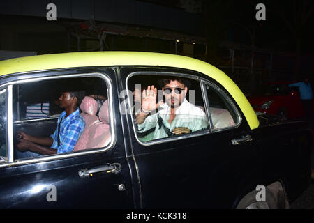 Mumbai, India. 06 October, 2017. Bollywood  Actor Irrfan Khan at the trailer launch event of his upcoming Hindi film  'Qarib Qarib Singlle” at PVR cinema, juhu in Mumbai. Credit: Azhar Khan/Alamy Live News Stock Photo