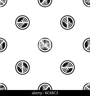 Stop GMO pattern seamless black Stock Vector