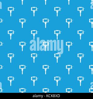 Taking pictures on smartphone on selfie stick pattern seamless blue Stock Vector