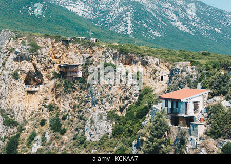 Greek hut on Mount Athos, Chalkidiki, Greece Stock Photo