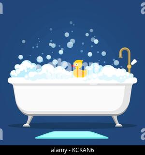 Vntage bath and soap foam bubbles Stock Vector