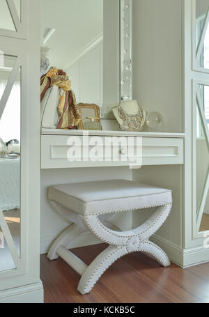 Classic white color dressing table Stock Photo - Alamy