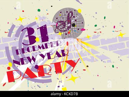 New year party.Abstract poster.Vector illustration Stock Vector