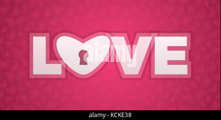 LOVE Happy Valentines day card Stock Vector