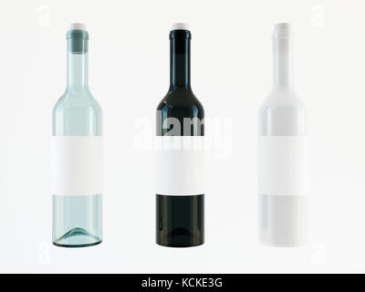 Bottles mockup 3d Stock Photo