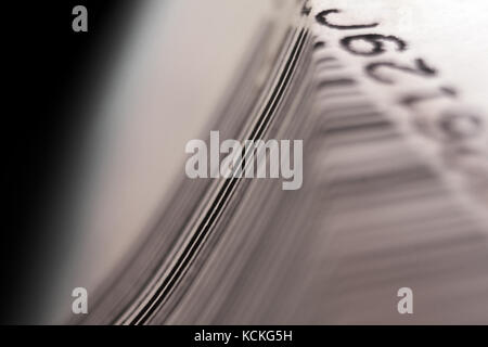 Barcode with numbers close-up Stock Photo