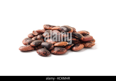 Pinto red beans isolated on white background Stock Photo