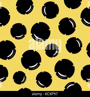Seamless pattern of champagne stopper. Vector Stock Vector
