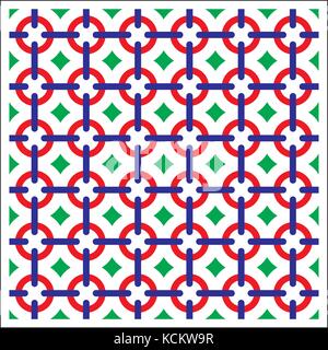 interlocking circles pattern Stock Vector