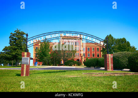 The archway to the once Castle Heights Military Academy in Lebanon TN, USA Stock Photo