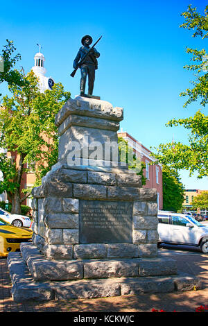The 1901 Confederate Soldier's Monument in the Public Square in Murfreesboro TN, USA Stock Photo