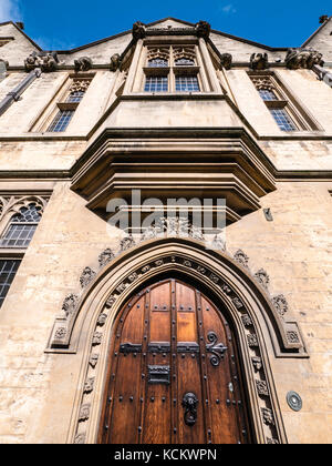 Door, Brasenose College, University of Oxford, Oxford, Oxfordshire, England, UK, GB. Stock Photo