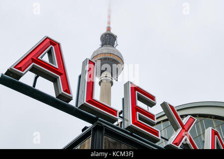 Tv Tower at Alexanderplatz in Berlin - Germany