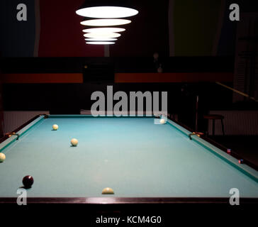 Russian billiards. Playing billiards in a nightclub Stock Photo