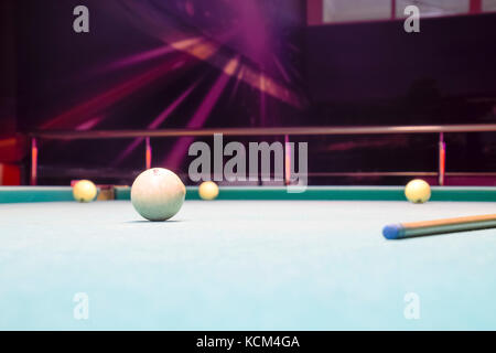 Russian billiards. Playing billiards in a nightclub Stock Photo