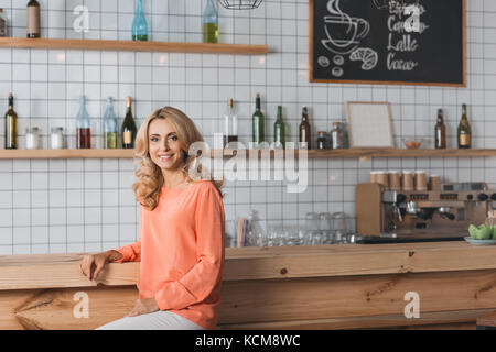 cafe owner Stock Photo