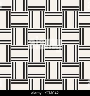 Vector seamless pattern. Modern texture. Repeating abstract background. Geometric rectangles symmetric lattice Stock Vector