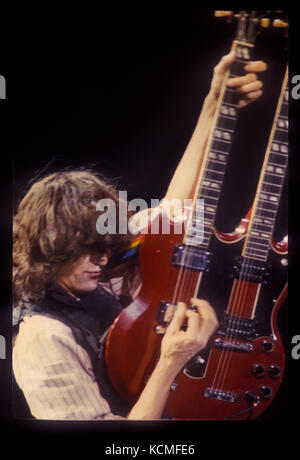 JIMMY PAGE of Led Zeppelin performing live on the ARMS Benefit 