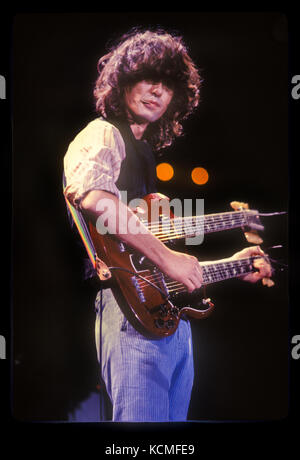 JIMMY PAGE of Led Zeppelin performing live on the ARMS Benefit 