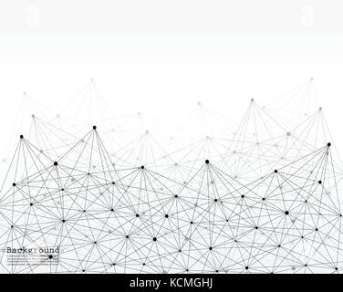 Geometric Abstract Background With Connected Line And Dots. Stock Vector