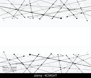 Geometric Abstract Background With Connected Line And Dots. Stock Vector