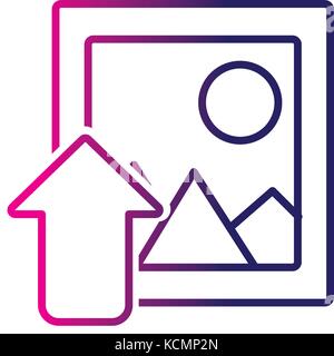 line frame picture loading element icon Stock Vector