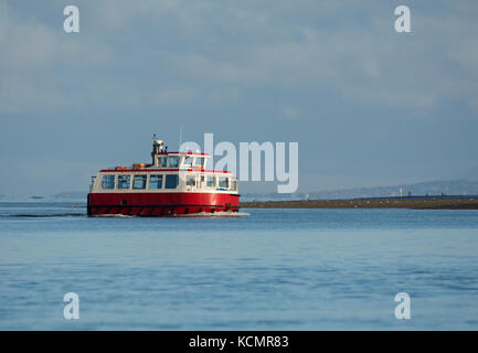 Wyre Rose, the Ferry across the Wyre Estuary from Knott End to Fleetwood, Lancashire Stock Photo