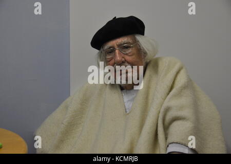 GERMANY - MARCH 5, 2015: Ernesto Cardenal, Nicaraguan Catholic priest, poet and politician, visit Magdeburg. Stock Photo