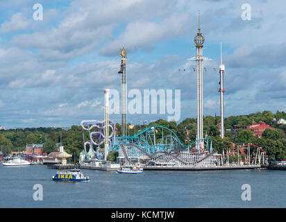 Grona Lund amusement park in Stockholm Stock Photo