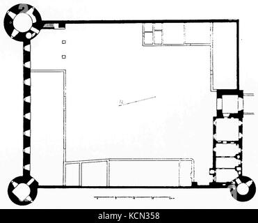 Grundriss Burg Laurenzberg 1902 Stock Photo - Alamy
