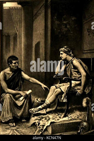 Aristotle tutoring Alexander Stock Photo