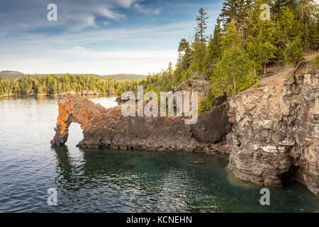 Rock formation called the Sea Lion, Sleeping Giant Provincial Park near