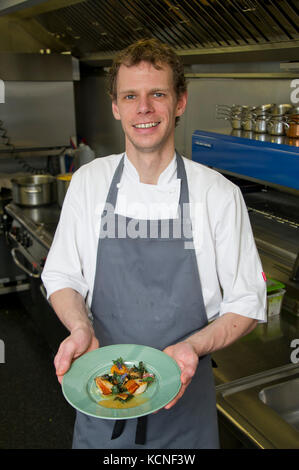 Chris Simpson Chef At Nathan Outlaw's Restaurant, Port Isaac, Cornwall ...