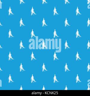 Ginseng panax root pattern seamless blue Stock Vector
