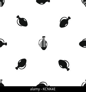 Clay jug pattern seamless black Stock Vector