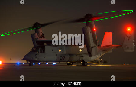 MV-22C Osprey assigned to Special Purpose Marine Air-Ground Task Force-Crisis Response-Africa Stock Photo
