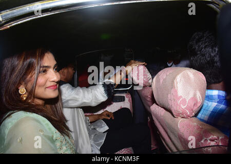 Mumbai, India. 06th Oct, 2017. Indian film actress Parvathy at the trailer launch event of her upcoming Hindi film 'Qarib Qarib Singlle” at PVR cinema, juhu in Mumbai. Credit: Azhar Khan/Pacific Press/Alamy Live News Stock Photo