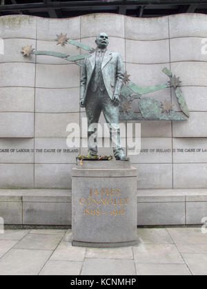 Dublin, Ireland - Statue of James Connolly outside the offices of SIPTU ...