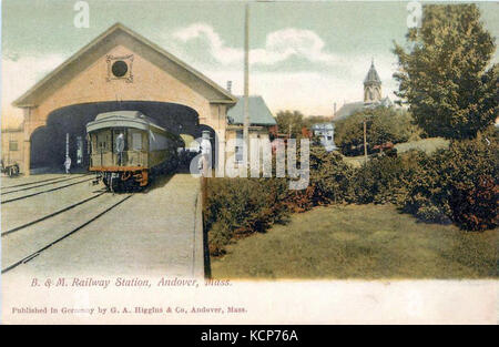 Andover station undivided back postcard Stock Photo