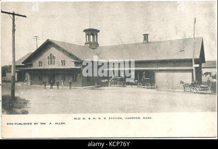 Andover station postcard (2) Stock Photo