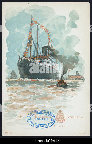 A formal dinner hosted by Hamburg Amerika Linie aboard the Express ...