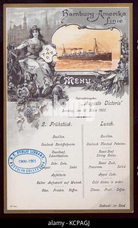 A breakfast and lunch event hosted by Hamburg-Amerika Linie aboard the ...