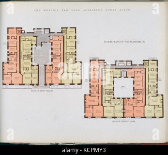 Floor plans of The Montebello (NYPL b11389518 417328) Stock Photo