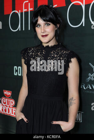 New York, United States. 06th Oct, 2017. Arryn Zech attends the annual  Heroes After Dark event at Highline Ballroom as prt of New York Comic Con  Credit: lev radin/Alamy Live News Stock