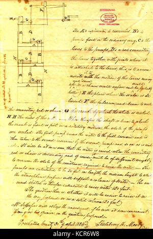 Document signed Littleberry H. Mosby, Powhatan County, to Thomas Jefferson, April 30, 1824 Stock Photo