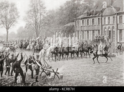 The surrender of the French army to the Prussians at Metz by Marshal Bazaine, 1870.  François Achille Bazaine, 1811 – 1888.  Officer of the French army.  From Hutchinson's History of the Nations, published 1915. Stock Photo