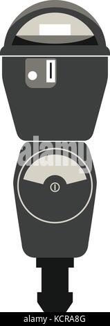Silhouette of retro american parking meter Stock Vector